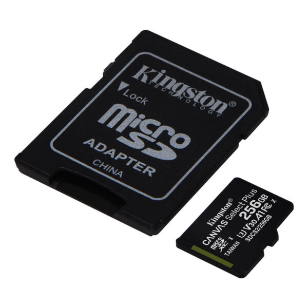 KINGSTON 256GB Class10 UHS-I SDXC Canvas Select Plus microSD Hafıza Kartı