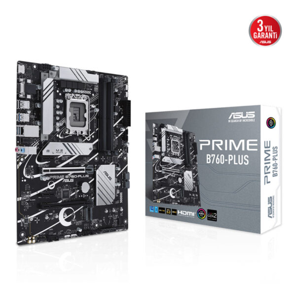 ASUS PRIME B760-PLUS Intel B760 LGA1700 DDR5 7200 DP HDMI, VGA 3x M2  USB3.2
