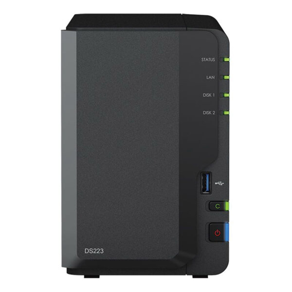 SYNOLOGY DS223 (2 Yuvalı, 1xGE) Nas Depolama Ünitesi