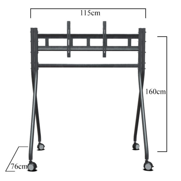 KARE Endüstriyel, Universal 42", 55",65", 75"Tekerlekli TV, Ekran Standı - Görsel 2