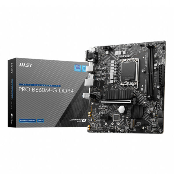 MSI PRO B660M-G DDR4 SOKET 1700 DDR4 4600(OC) PCI-E Gen 4 ,M.2 USB3.2  1x 2.5G L