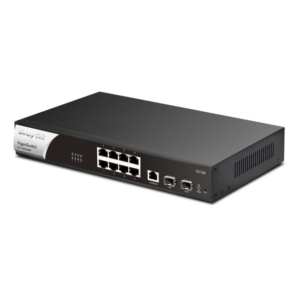 DRAYTEK VigorSwitch G2100 8GE Port, 2xSFP Yönetilebilir Switch - Görsel 2