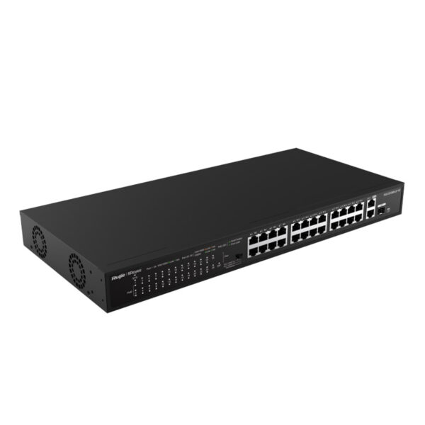 RUIJIE REYEE RG-ES126S-P V2 24FE 370W Poe, 2GE Uplink, 1GE SFP Combo   Switch