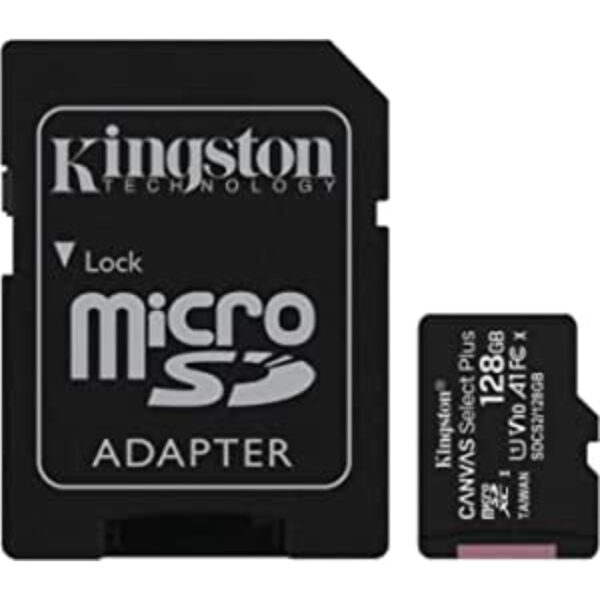 KINGSTON 128GB Class10 UHS-I SDXC Canvas Select Plus microSD Hafıza