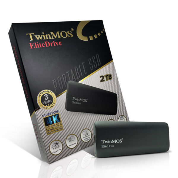 TwinMOS 2TB Dark Grey Taşınabilir External SSD USB 3.2/Type-C - Görsel 3