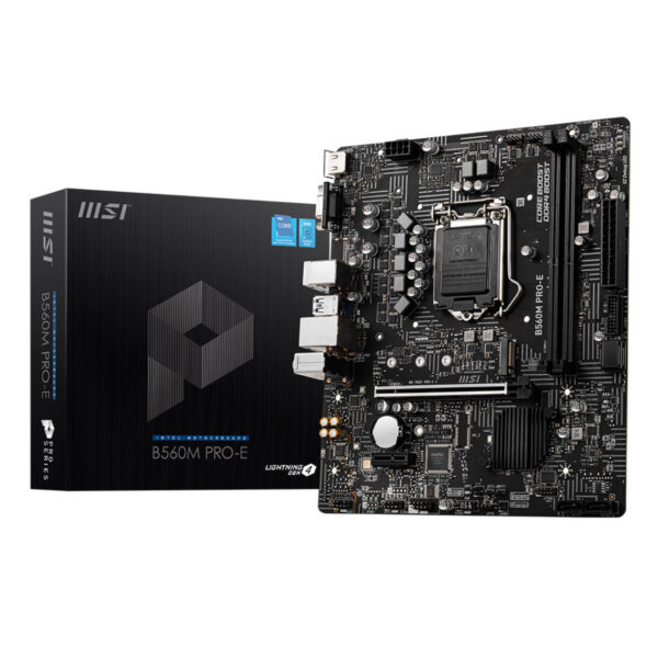 MSI B560M PRO-E SOKET 1200 DDR4 4800 (OC) PCI-E Gen 4 ,M.2 USB3.2 1x 1G LAN mATX - Görsel 4