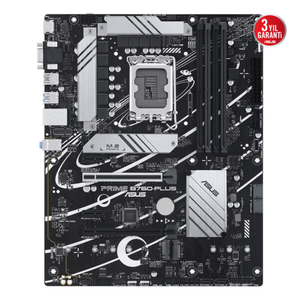 ASUS PRIME B760-PLUS Intel B760 LGA1700 DDR5 7200 DP HDMI, VGA 3x M2  USB3.2 - Görsel 5