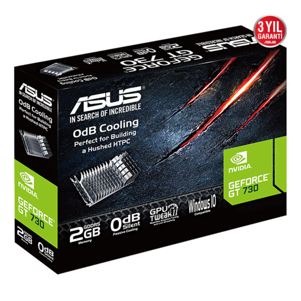 2 GB ASUS GT730-SL-2GD5-BRK NVIDIA 64Bit GDDR5 - Görsel 5