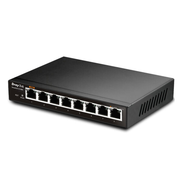 DRAYTEK VigorSwitch G1080 8GE Port Yönetilebilir Desktop Switch - Görsel 2