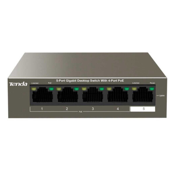 TENDA TEG1105P-4-63W 4GE PoE Port (63W), 1GE Uplink Desktop Switch