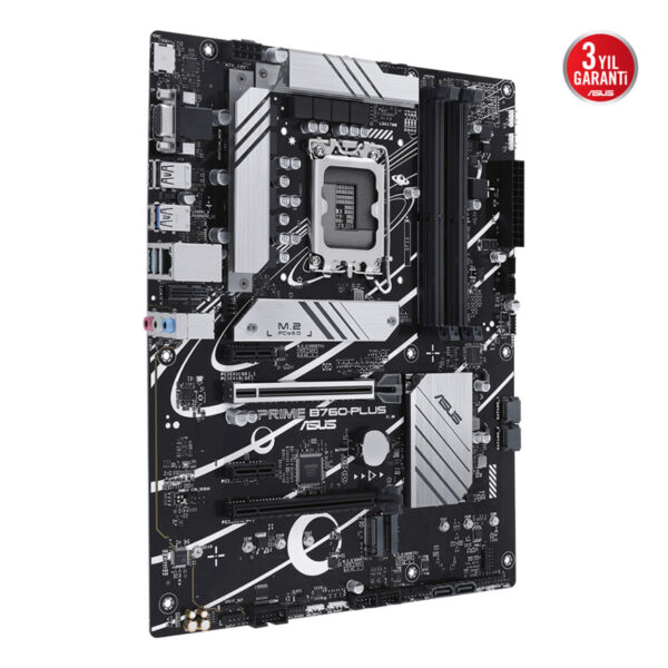 ASUS PRIME B760-PLUS Intel B760 LGA1700 DDR5 7200 DP HDMI, VGA 3x M2  USB3.2 - Görsel 2