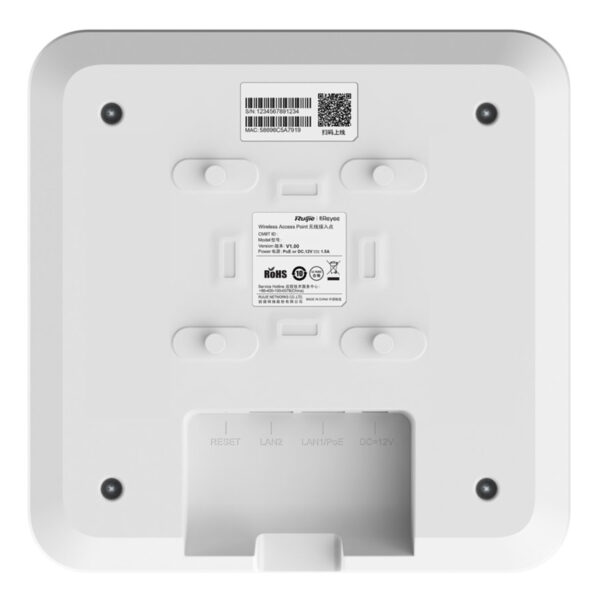 RUIJIE REYEE RG-RAP2260(G) 2 GB PORT 2.4/5GHZ 1775MBPS MIMO WIFI6 POE AP - Görsel 2