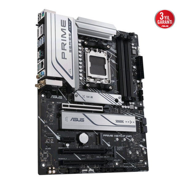 ASUS PRIME X670-P WIFI AMD X670 AM5 DDR5 6400 DP HDMI 3x M2 USB3.2 AX WiFi + BT - Görsel 5