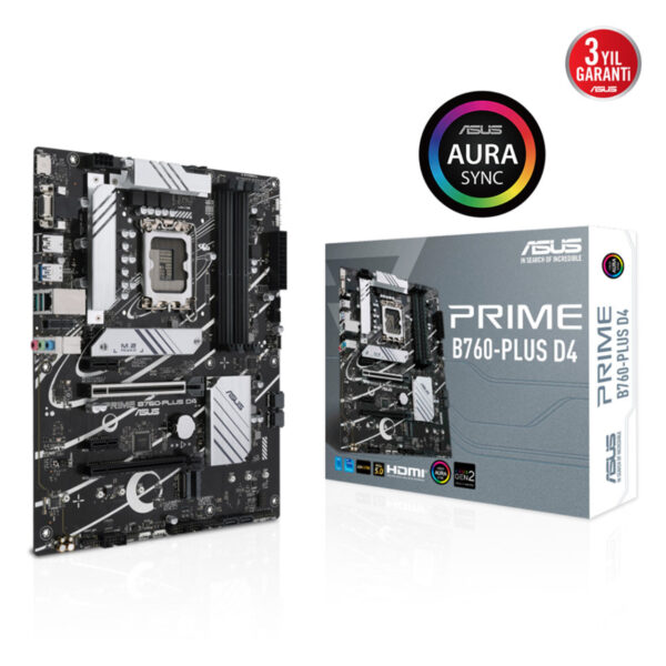 ASUS PRIME B760-PLUS D4 Intel B760 LGA1700 DDR4 5066 DP HDMI VGA 3x M2 USB3.2 AU