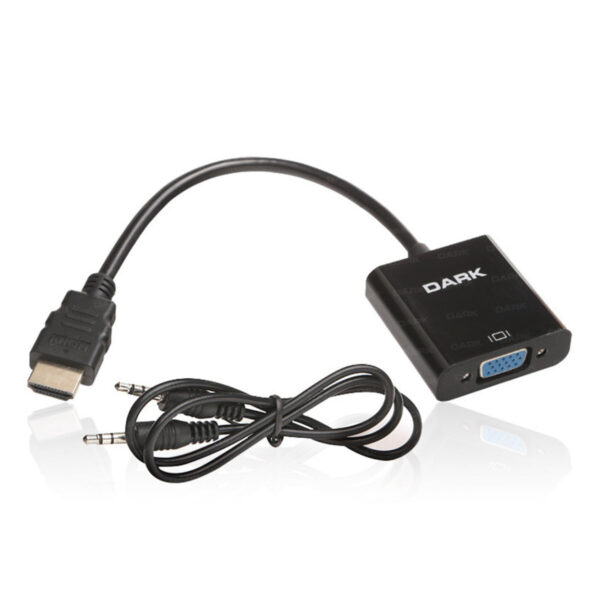 DARK Kablolu HDMI- Analog VGA ve Ses Aktif Çevirici - Görsel 3
