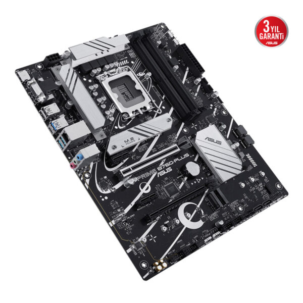 ASUS PRIME B760-PLUS Intel B760 LGA1700 DDR5 7200 DP HDMI, VGA 3x M2  USB3.2 - Görsel 3
