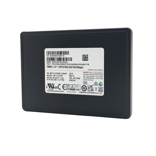 SAMSUNG PM893 1.92TB 2.5 inç SATA 3 Server SSD - Görsel 3