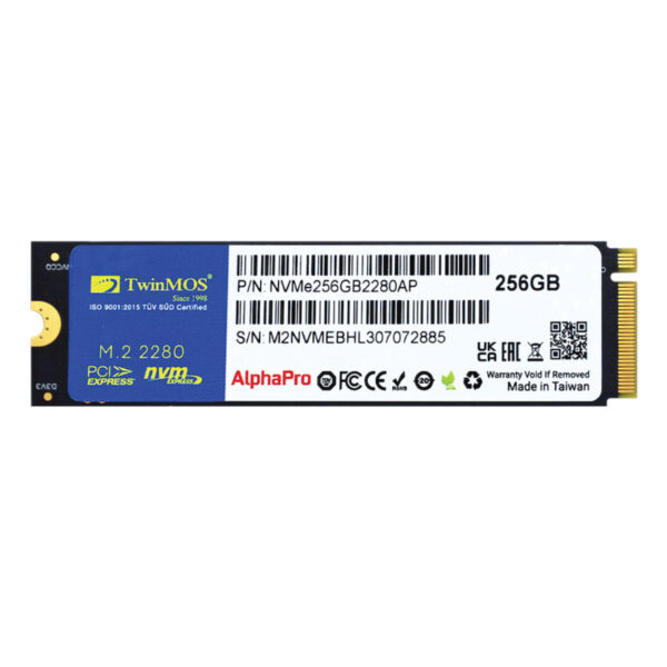 TwinMOS 256GB M.2 PCIe Gen3 NVMe SSD (3600-3250Mb/s) TLC 3DNAND - Görsel 2