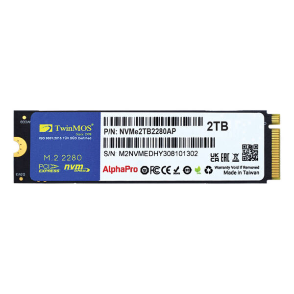 TwinMOS 2TB M.2 PCIe Gen3 NVMe (3600-3250Mb/s) TLC 3DNAND - Görsel 2