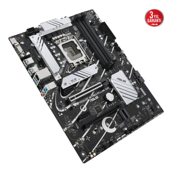 ASUS PRIME B760-PLUS D4 Intel B760 LGA1700 DDR4 5066 DP HDMI VGA 3x M2 USB3.2 AU - Görsel 6