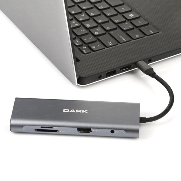 DARK USB 3.1 Type C 9 in 1 RJ45, HDMI, TF SD, USB 3.0, Kulaklık HUB