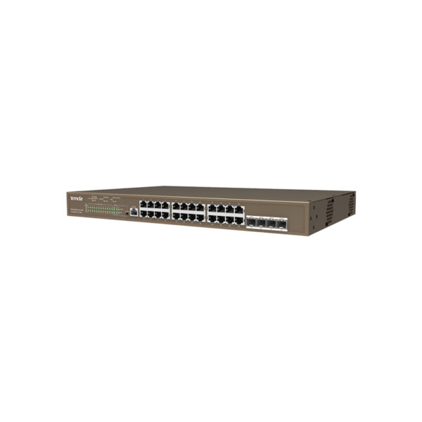 TENDA TEG5328P-24-410W 24GE PoE Port (370W), 4xSFP L3 Yönetilebilir Switch