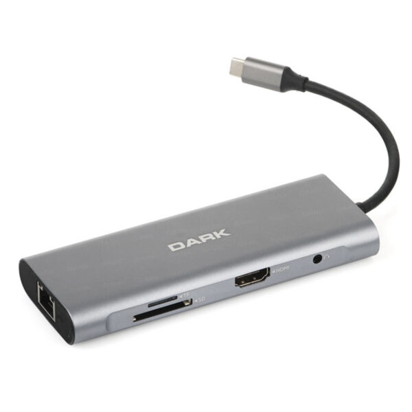 DARK USB 3.1 Type C 9 in 1 RJ45, HDMI, TF SD, USB 3.0, Kulaklık HUB - Görsel 11