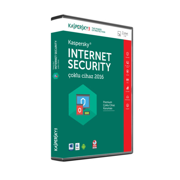 KASPERSKY INTERNET SECURTY 2 KULLANICILI  TR 1 YIL DVD