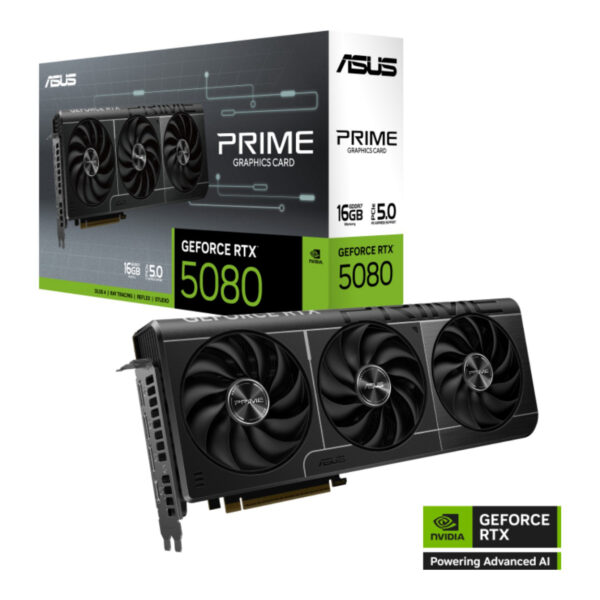 16 GB ASUS PRIME-RTX5080-16G RTX 5080 GDDR7 256bit OC HDMI 3xDP DLSS4 EKRAN KART