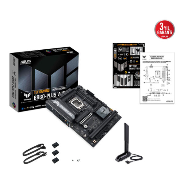 ASUS TUF GAMING B860-PLUS LGA1851 DDR5 8666 3xM2 WiFi 7 + BT AURA RGB 2.5Gbit - Görsel 5