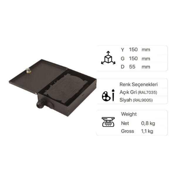 Fiber 6 Port SC DX Small Duvar Tipi Fiber Panel - Görsel 2
