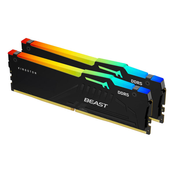 KINGSTON Beast RGB 32GB (2x16) 5600 MHz DDR5 CL36 Siyah Gaming Ram