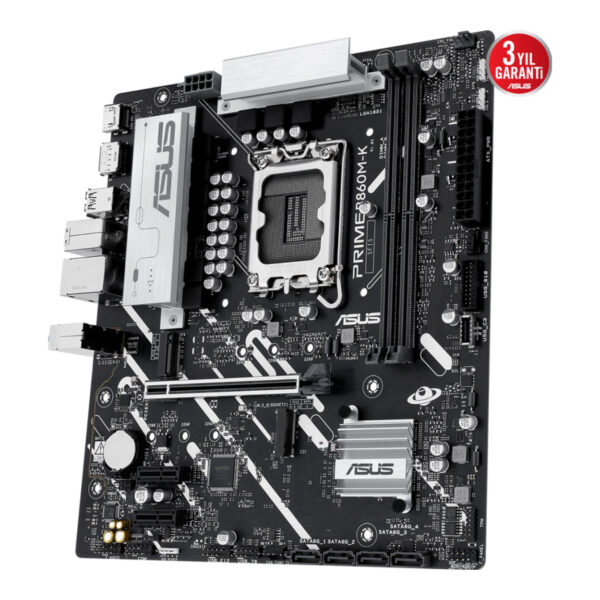 ASUS PRIME B860M-K LGA1851 DDR5 8800 2xM2 AURA RGB 2.5Gbit LAN mATX - Görsel 7