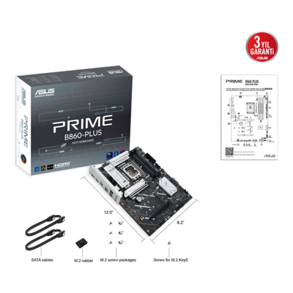 ASUS PRIME B860-PLUS-CSM LGA1851 DDR5 8200 AURA RGB 2.5Gbit LAN ATX 8+1+1