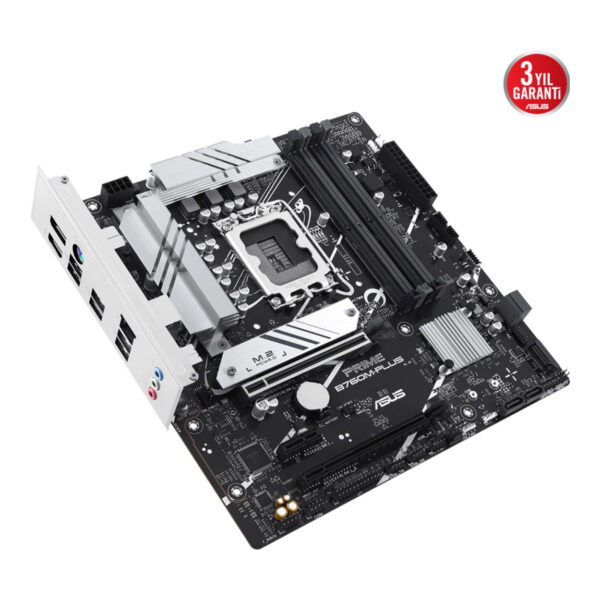 ASUS PRIME B760M-PLUS LGA1700 DDR5 7200 2x M2 USB3.2 AURA RGB 2.5Gbit LAN mATX - Görsel 2