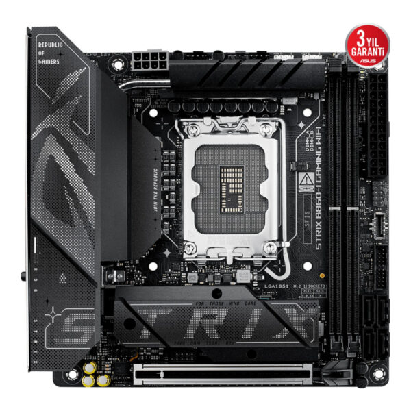 ASUS ROG STRIX B860-I GAMING WIFI LGA1851 DDR5 8800 WiFi7+BT AURA RGB 2.5GLAN Mi - Görsel 4