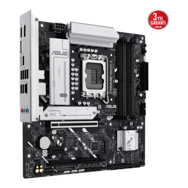 ASUS PRIME B860M-A-CSM LGA1851 DDR5 8666 AURA RGB 2.5Gbit LAN mATX - Görsel 4