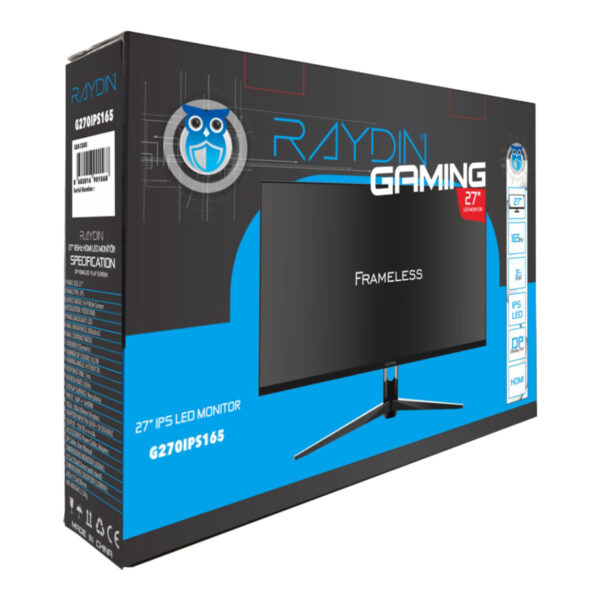 27" RAYDIN 1ms 165Hz, Full HD, HDMI, DP, USB, Hoparlör, IPS LED, F