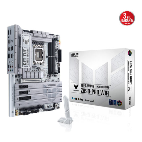 ASUS TUF GAMING Z890-PRO WIFI LGA1851 DDR5 9066 4xM2 WiFi7+BT AURA RGB 2.5GLAN - Görsel 3