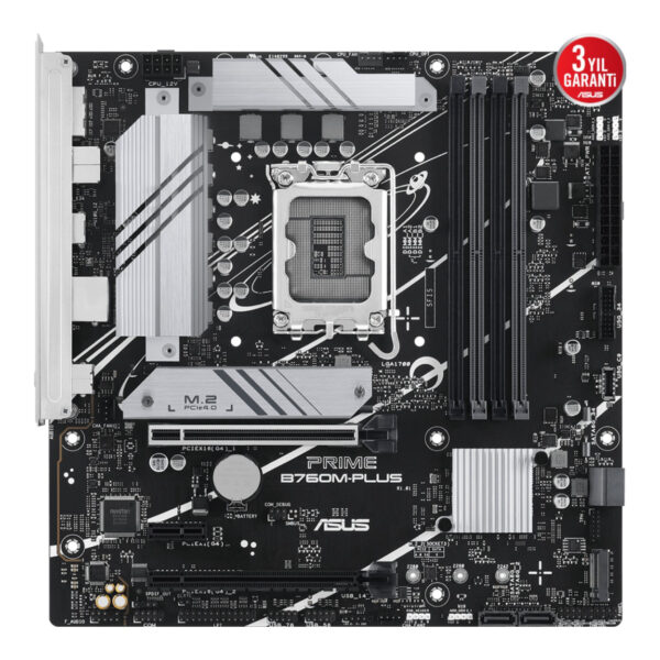 ASUS PRIME B760M-PLUS LGA1700 DDR5 7200 2x M2 USB3.2 AURA RGB 2.5Gbit LAN mATX - Görsel 6