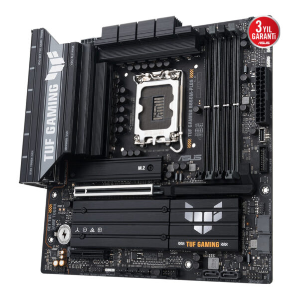 ASUS TUF GAMING B860M-PLUS LGA1851 DDR5 8800 Type-C 3x M2 AURA RGB 2.5Gbit LAN m - Görsel 2