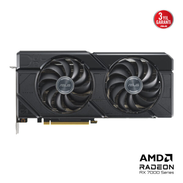 12 GB ASUS DUAL RX7700XT-O12G RX 7700 XT GDDR6 192bit 2599Mhz OC HDMI 3xDP - Görsel 6