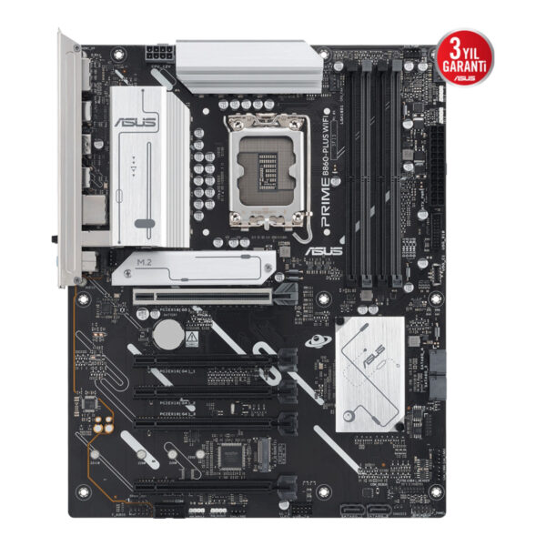 ASUS PRIME B860-PLUS WIFI LGA1851 DDR5 8200 WiFi 6E+BT AURA RGB 2.5Gbit LAN ATX - Görsel 4