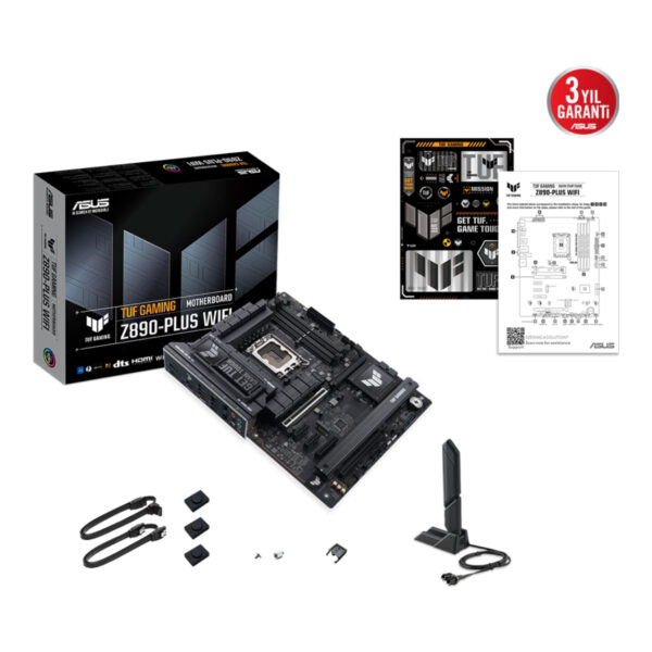 ASUS TUF GAMING Z890-PLUS WIFI LGA1851 DDR5 9066 4xM2 WiFi7+BT AURA RGB 2.5GLAN - Görsel 5