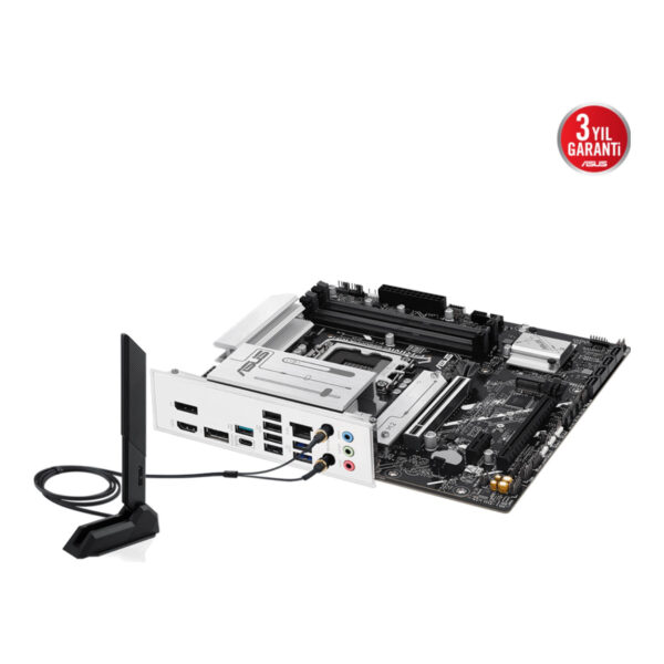 ASUS PRIME B860M-A WIFI LGA1851 DDR5 8666 WiFi 6E + BT AURA RGB 2.5Gbit LAN mATX - Görsel 6