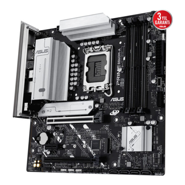 ASUS PRIME B860M-A-CSM LGA1851 DDR5 8666 AURA RGB 2.5Gbit LAN mATX - Görsel 5