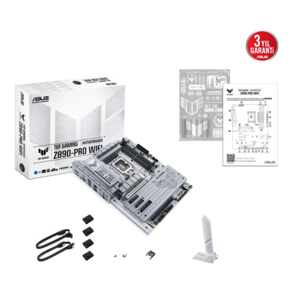 ASUS TUF GAMING Z890-PRO WIFI LGA1851 DDR5 9066 4xM2 WiFi7+BT AURA RGB 2.5GLAN - Görsel 6