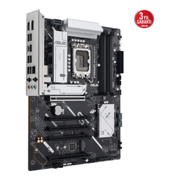 ASUS PRIME B860-PLUS WIFI LGA1851 DDR5 8200 WiFi 6E+BT AURA RGB 2.5Gbit LAN ATX - Görsel 6