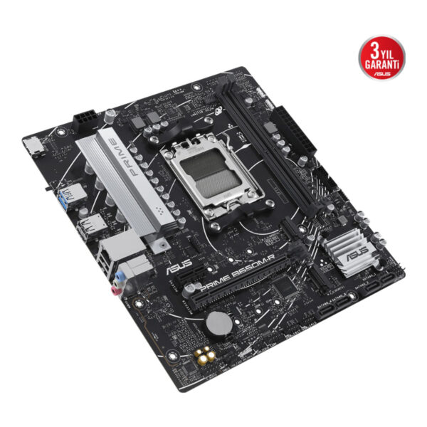 ASUS PRIME B650M-R AM5 DDR5 7200 HDMI 2xM2 AURA RGB 2.5GLAN mATX - Görsel 2