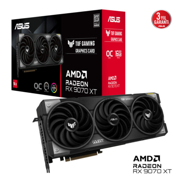 16 GB ASUS TUF-RX9070XT-O16G-GAMING AMD RX 9070XT GDDR6 OC EKRAN KARTI - Görsel 3